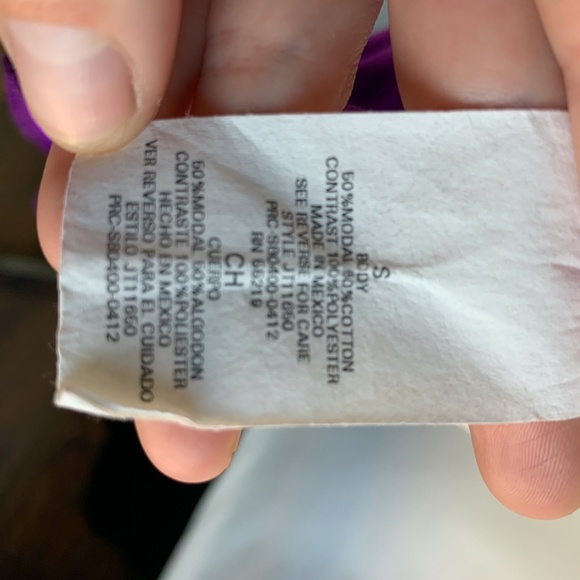 Flowy Purple LOVE Tank Top, satin racerback - Picture 5 of 7